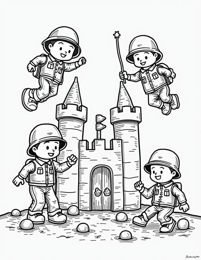 Army Men's Secret Mission Coloring Page