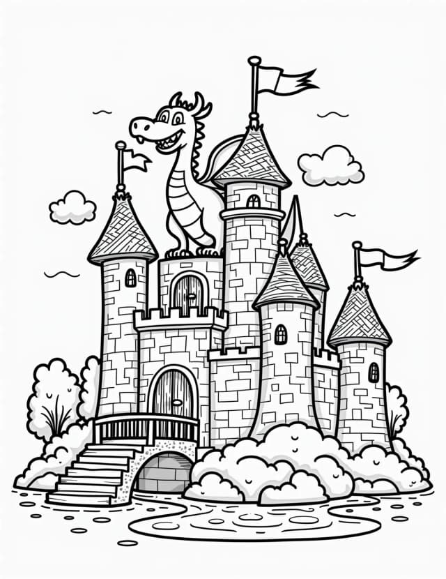 Dragon coloring pages