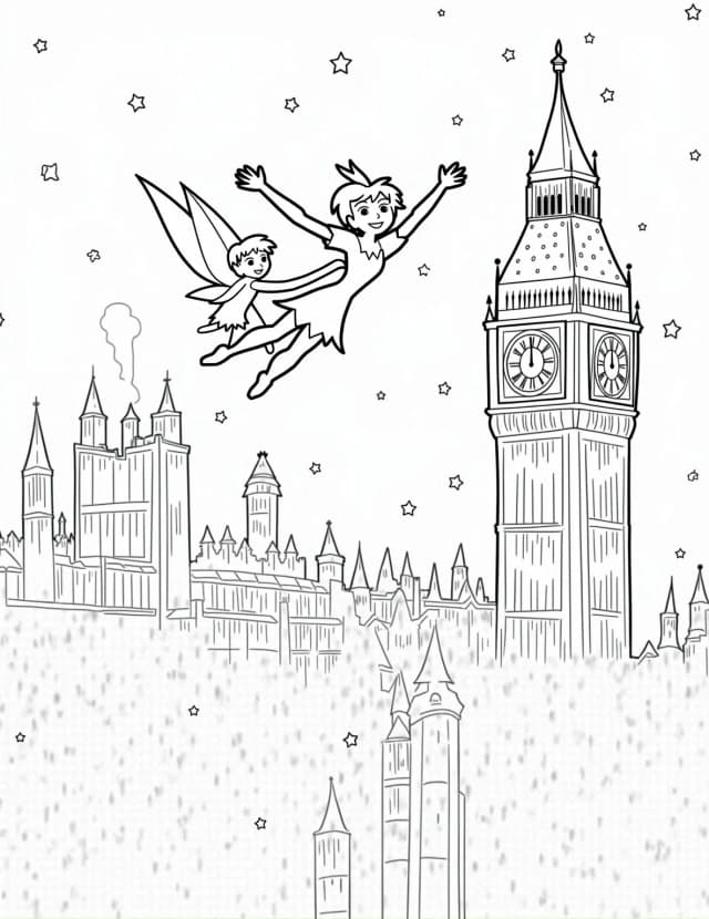 Peter Pan's Christmas Flight Over London