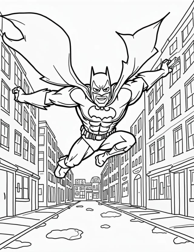 Batman vs. Mr. Freeze Ice Battle Coloring Page