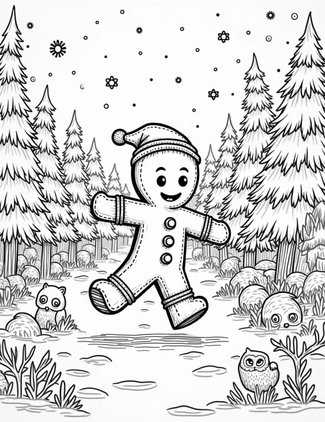 Gingerbread man coloring pages