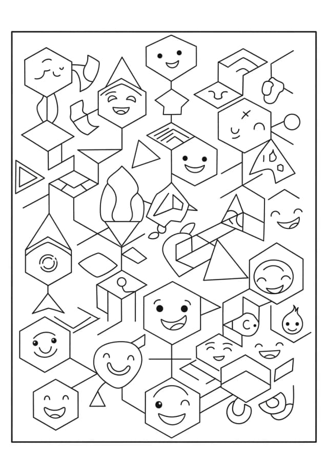 Tessellation Tile Masterpiece Coloring Page