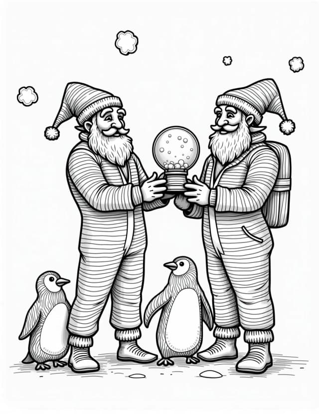 North Pole Weather Station Coloring Page