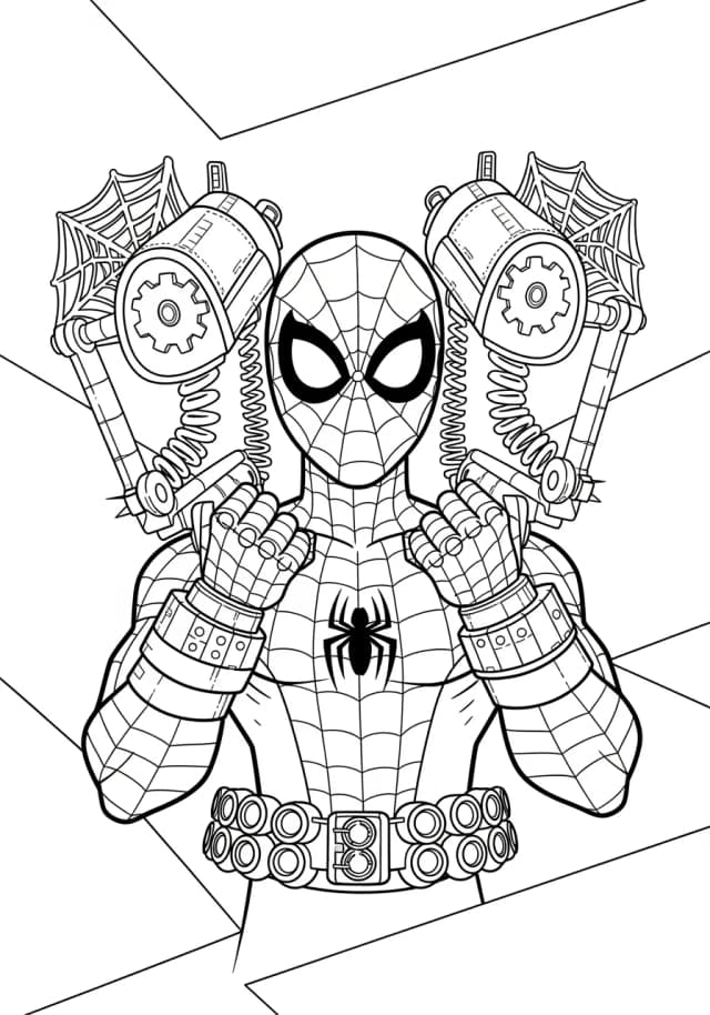 Spiderman's High-Tech Gadgets Coloring Page