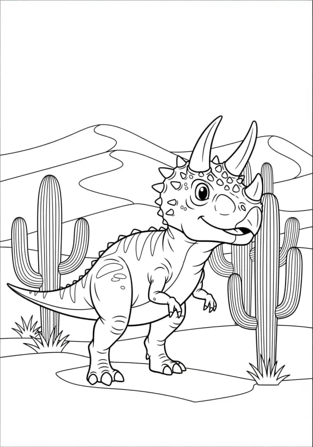 Majestic Carnotaurus Desert Hunter Coloring Page