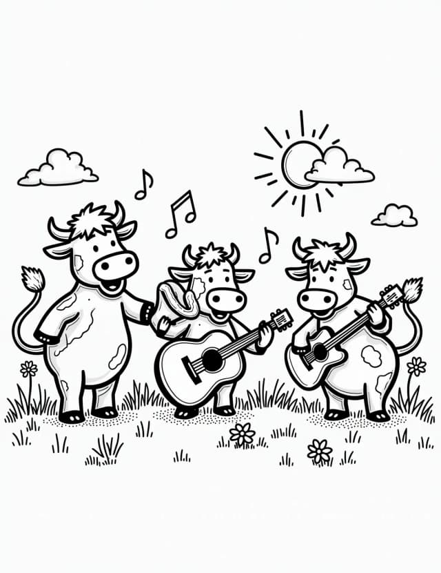Cows Playing Musical Instruments