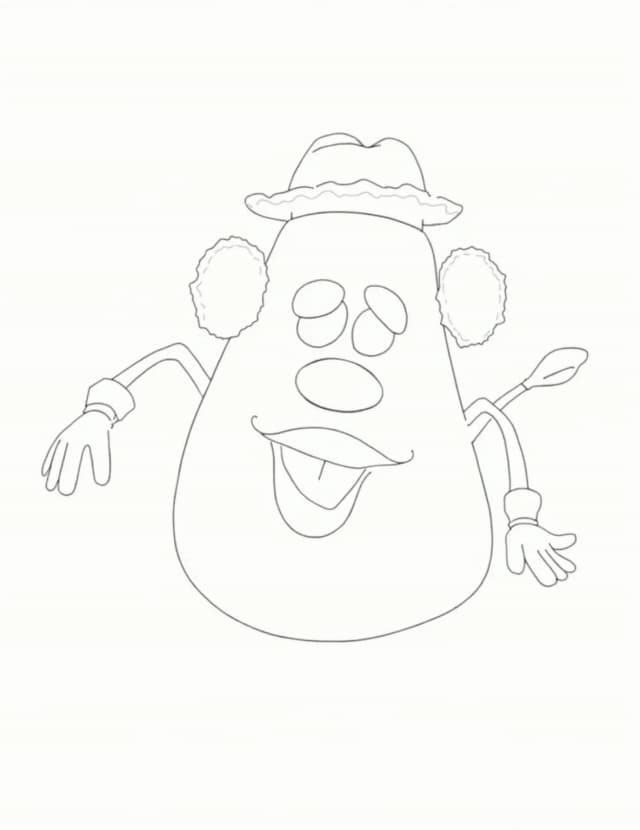 Mr. Potato Head's Costume Party Coloring Page