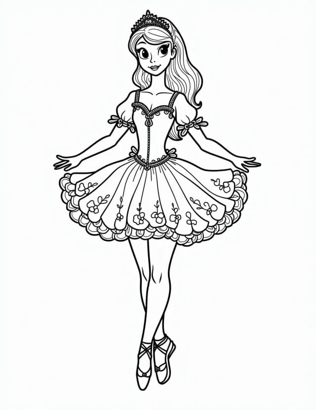 Sleeping Beauty's Aurora Coloring Page