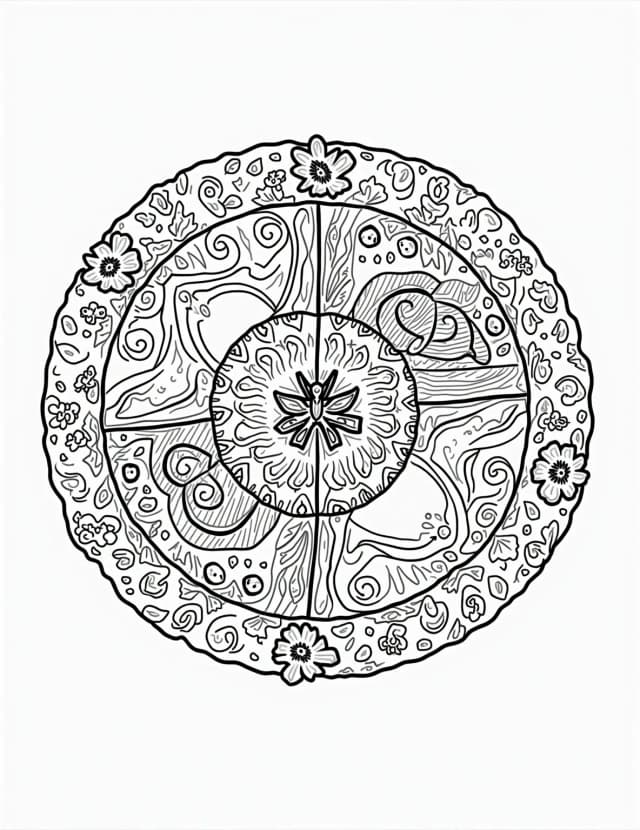 Rainbow Butterfly Metamorphosis Coloring Page