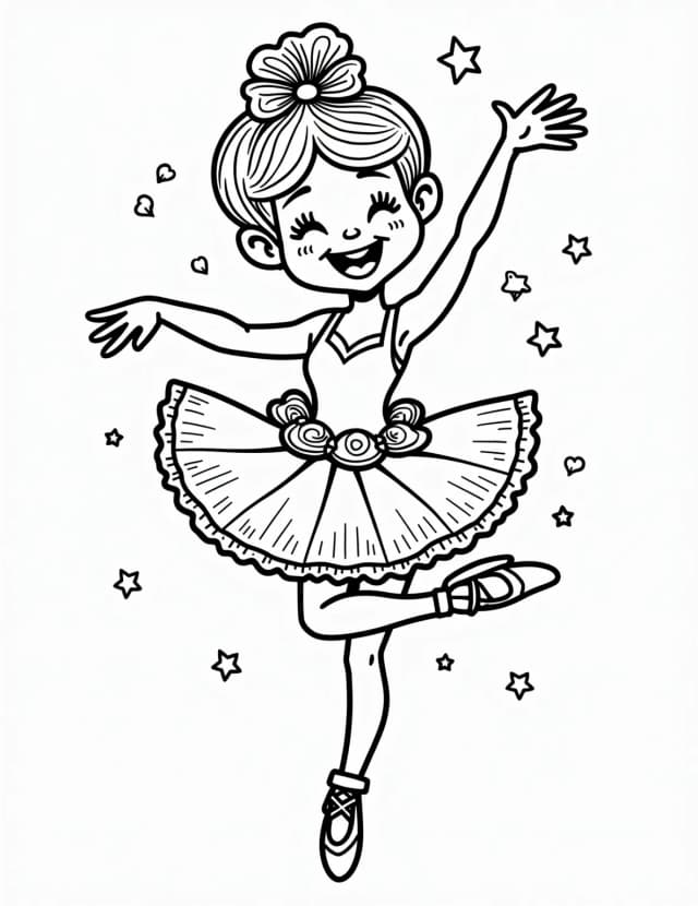 Ballerina Girl's Graceful Pose