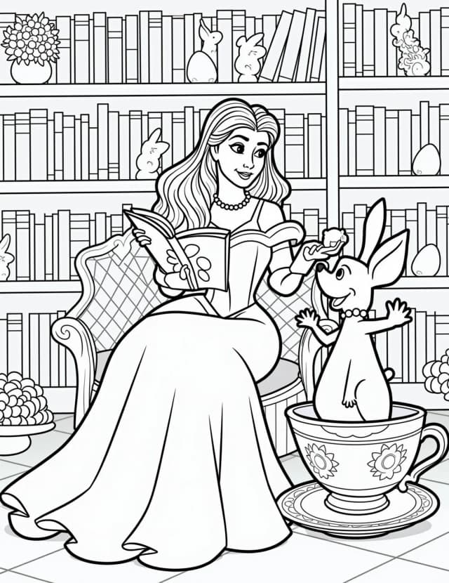 Belle's Enchanted Easter Library