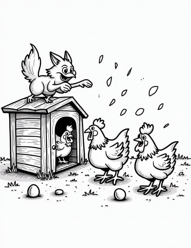 Mischievous Fox in the Chicken Coop