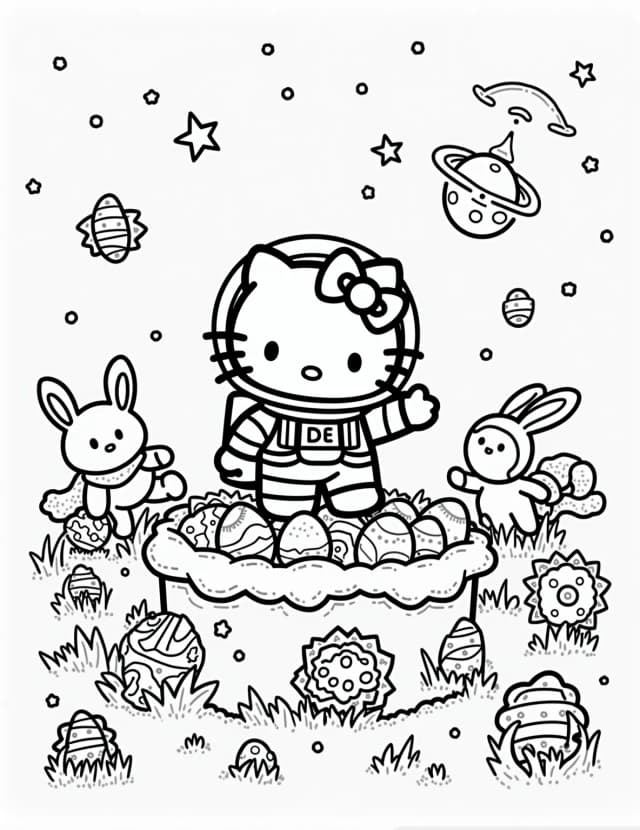 Hello Kitty's Easter Moon Base