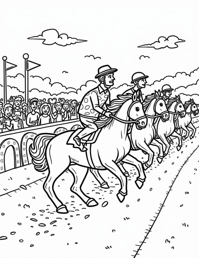 Horse Racing at the Track