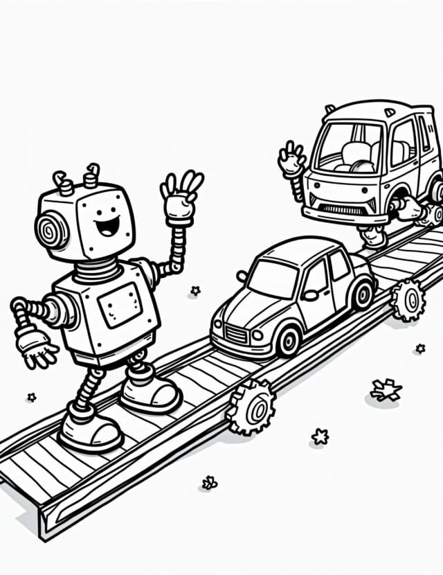 Car Factory Robot Assembly Line
