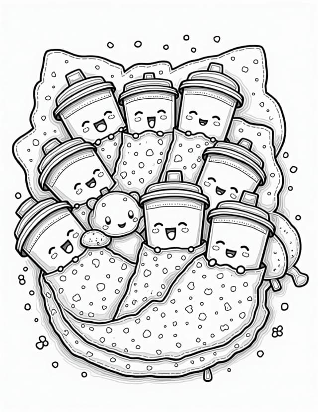Kawaii Boba Tea Slumber Party
