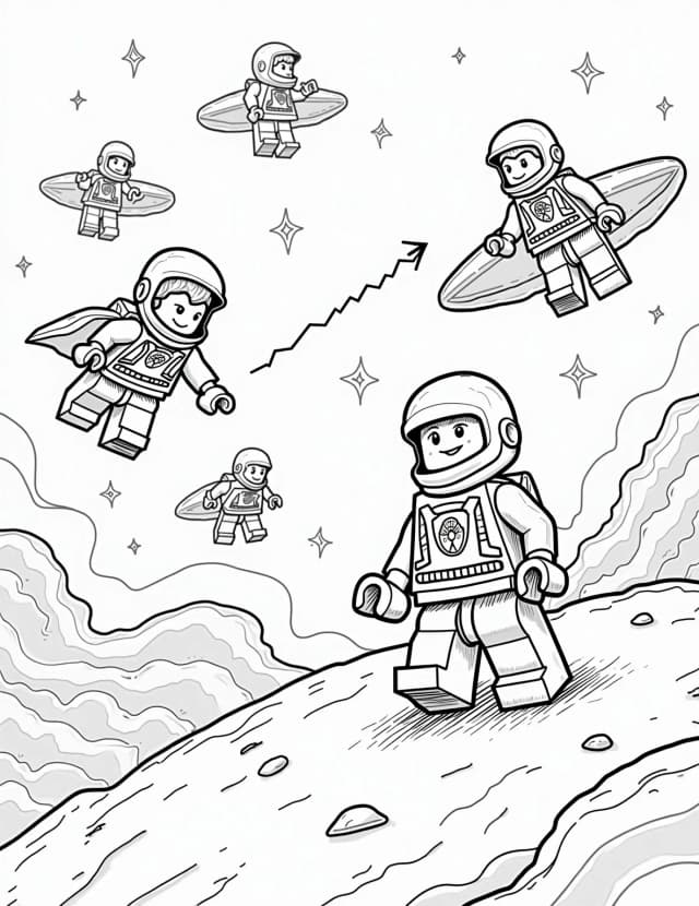 Lego Intergalactic Space Battle Coloring Page