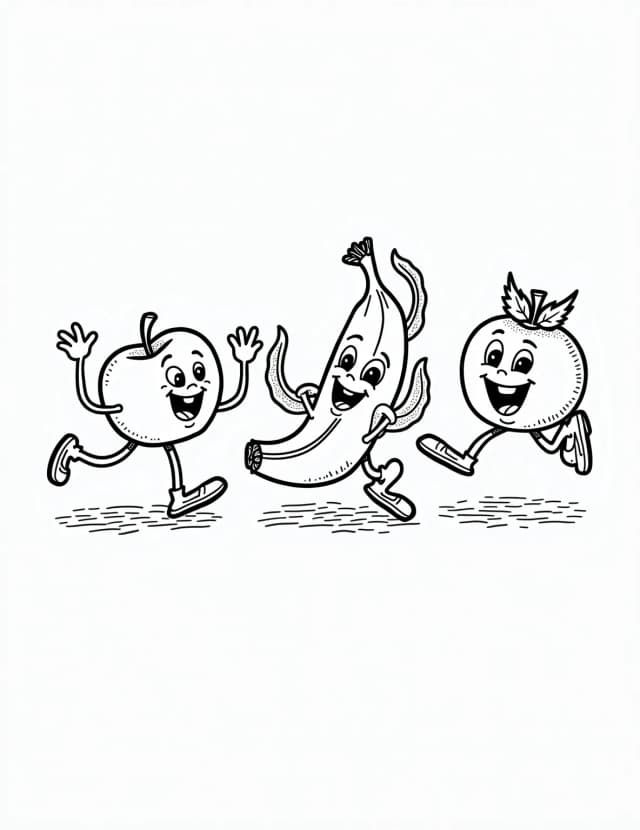 Fruit Ninja Frenzy Coloring Page
