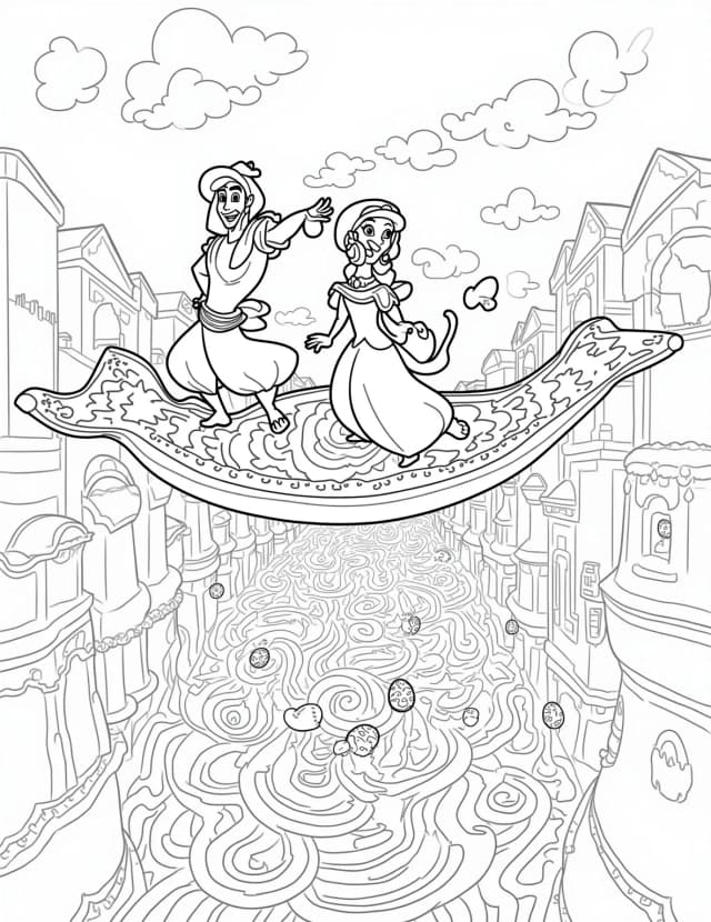Aladdin and Jasmine's Magic Carpet Easter Ride