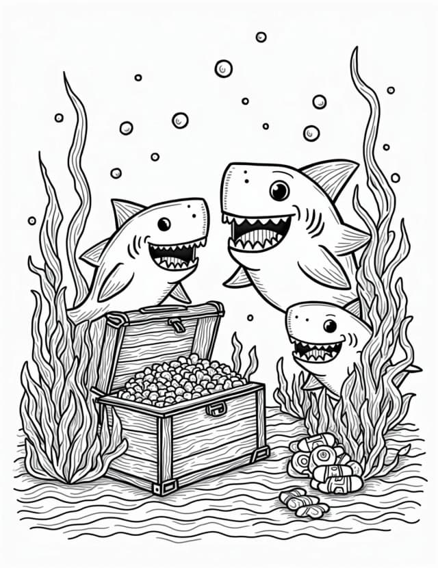 Shark coloring pages