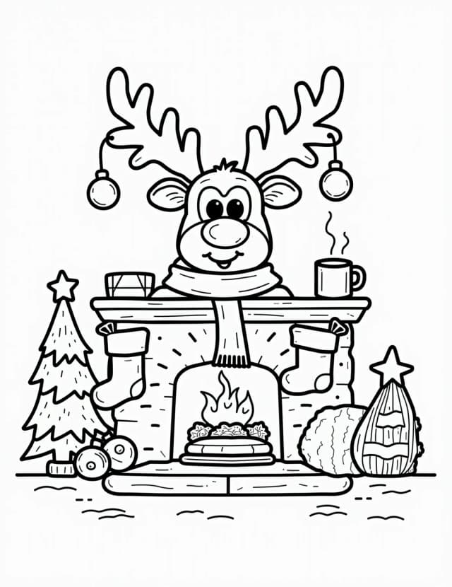 Rudolph coloring pages