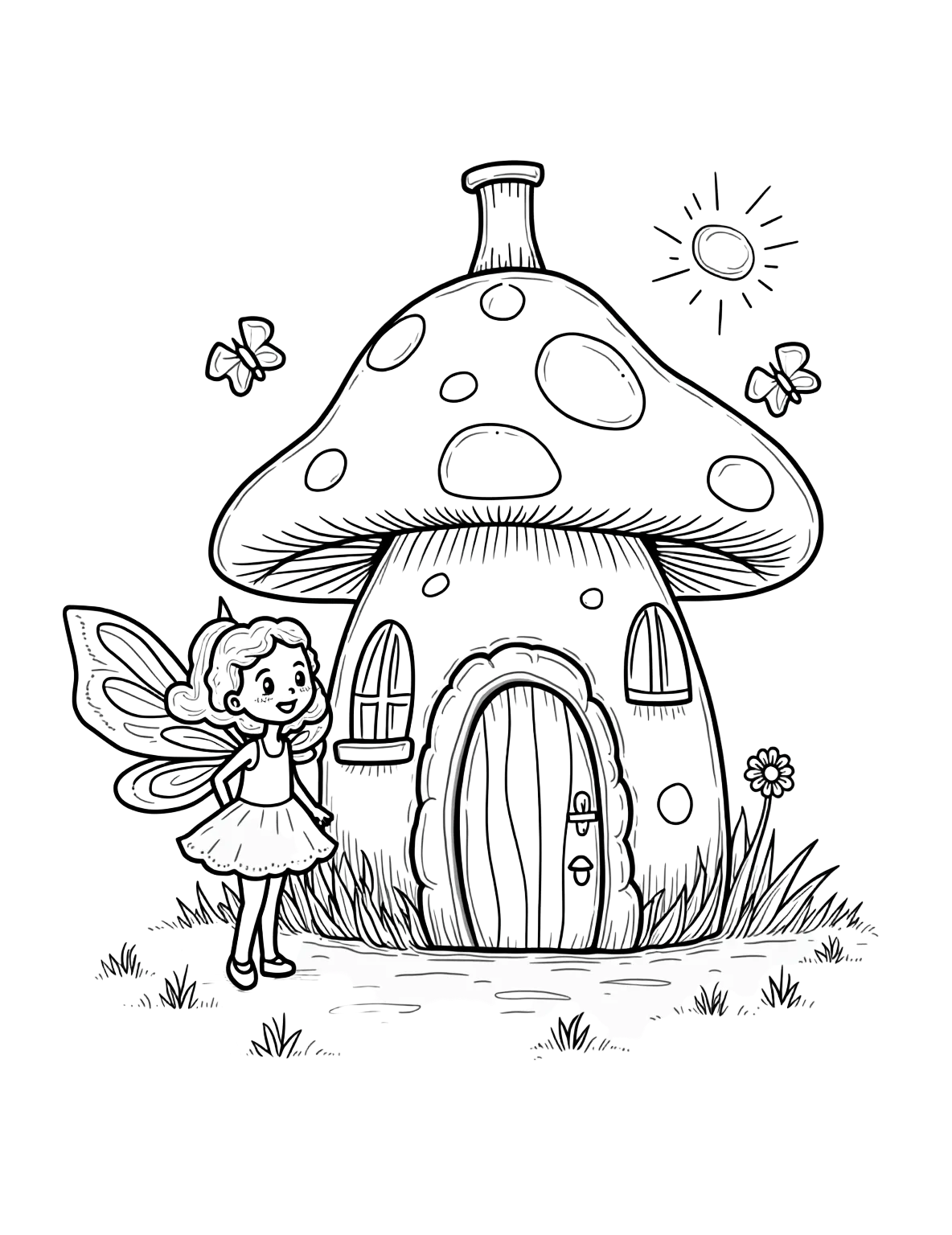 fairy, mushroom house