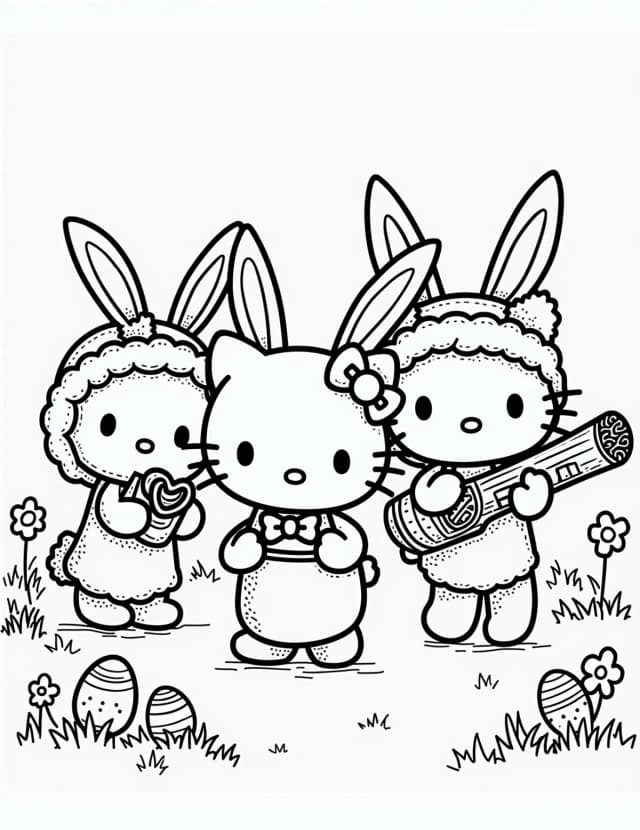 Hello Kitty's Easter Marching Band
