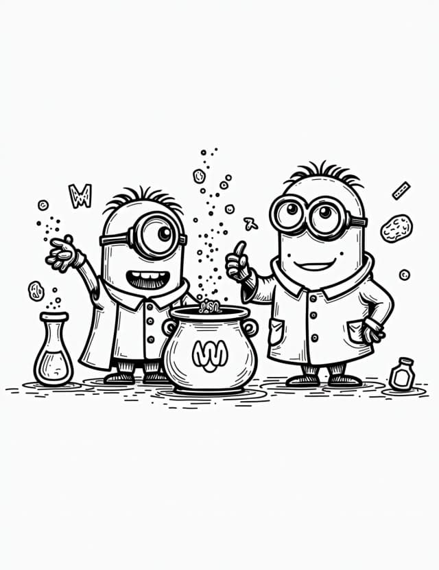Minons coloring pages