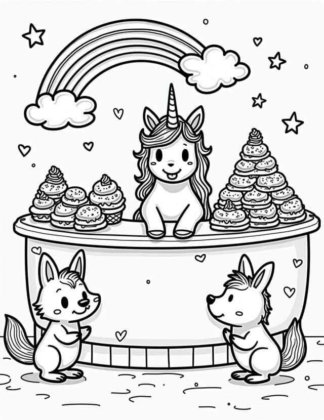 Unicorn's Rainbow Ice Cream Parlor