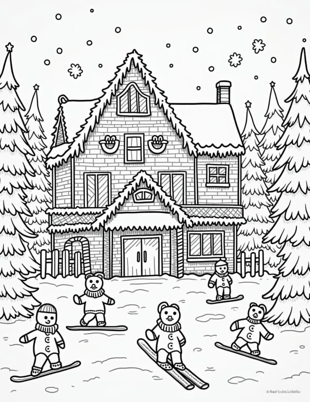 Ski Lodge Gingerbread Getaway