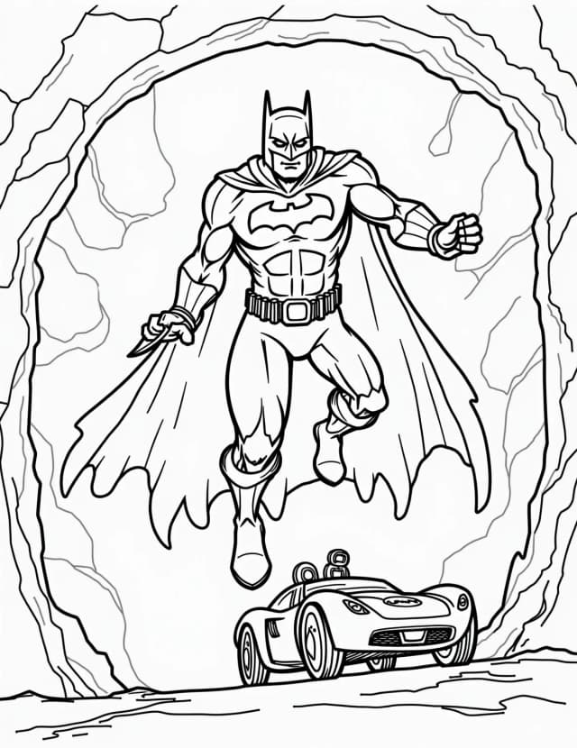 Batman's Armory Coloring Page