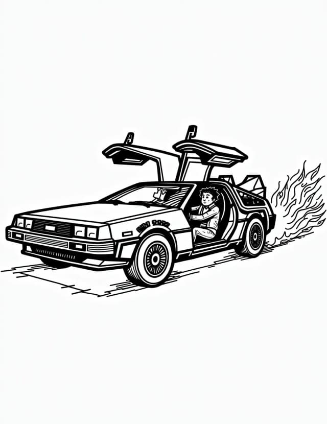 Time-Traveling DeLorean Adventure