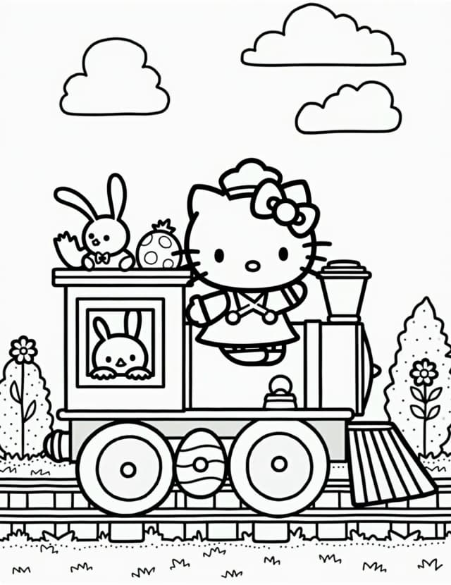 Hello Kitty's Easter Train Ride