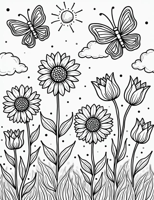 Butterfly's Flower Feast