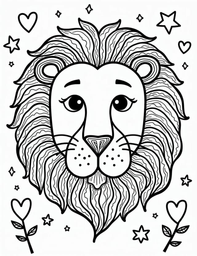 Stained Glass Lion