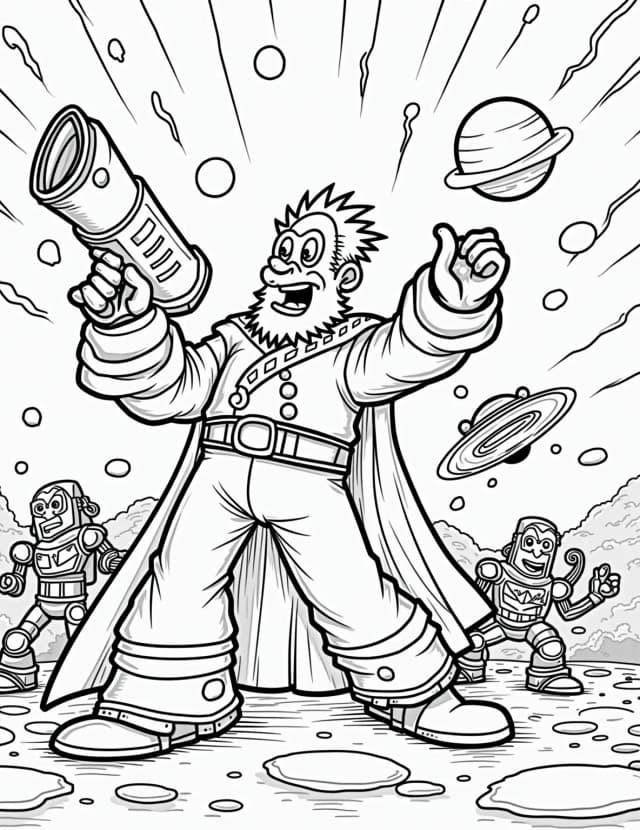 Zurg's Galactic Showdown Coloring Page