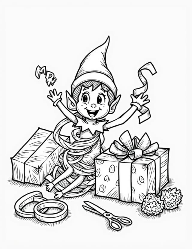 Elf's Gift Wrapping Mayhem