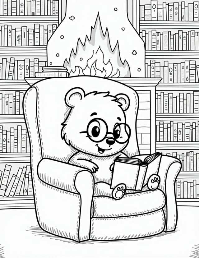 Bear's Cozy Reading Nook