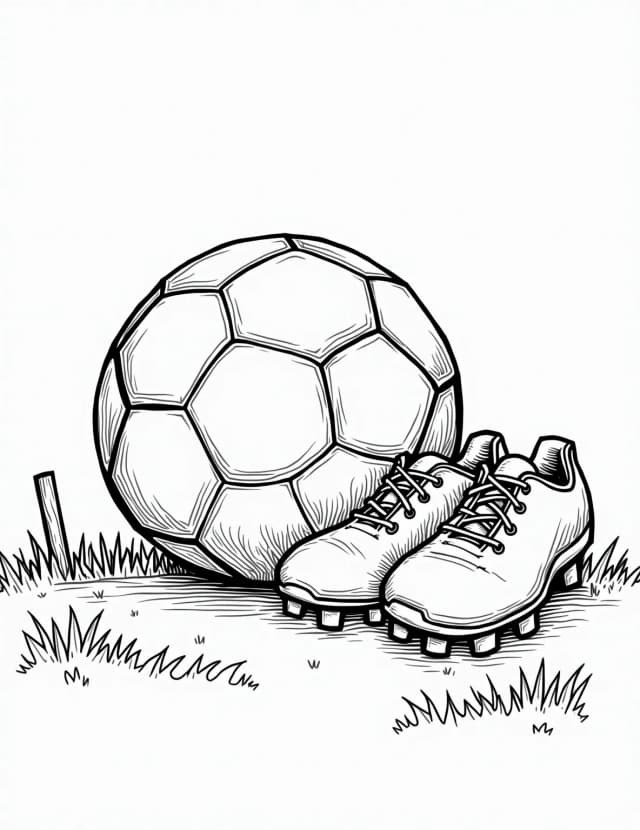 Soccer coloring pages