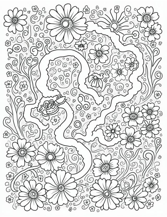 Bulbasaur's Secret Garden Coloring Page