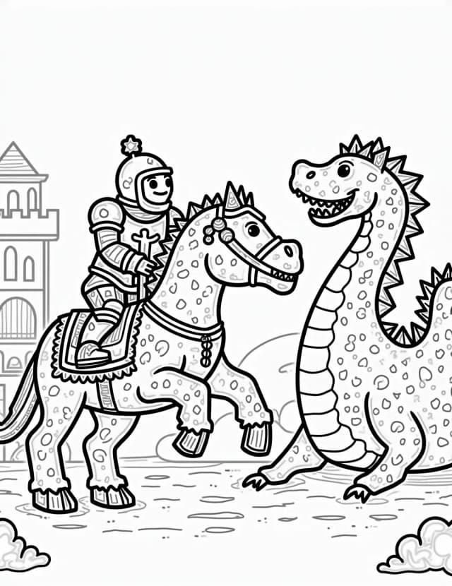 Gingerbread Knight's Medieval Quest Coloring Page