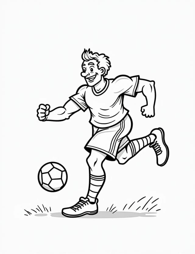 Soccer Player Stretching
