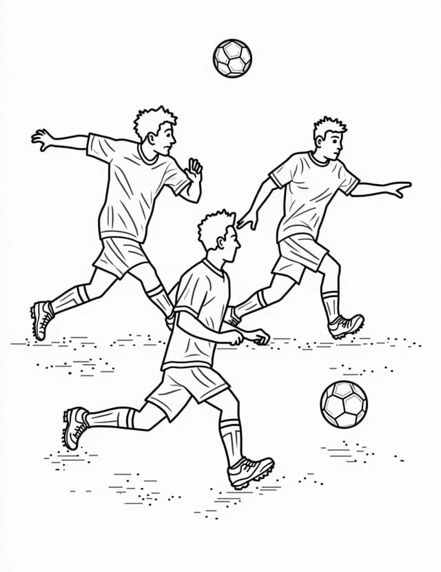 Soccer Player Silhouettes