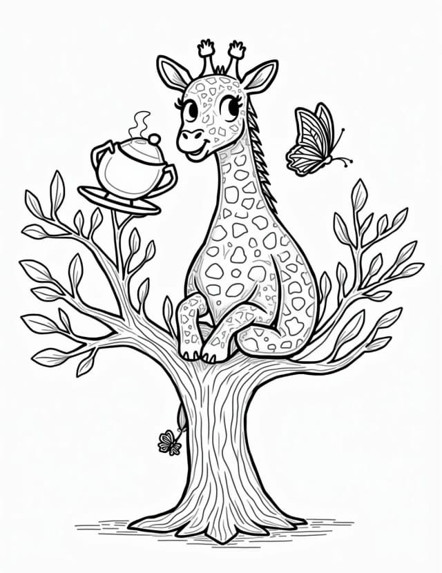 Gentle Giraffe's Treetop Tea Party