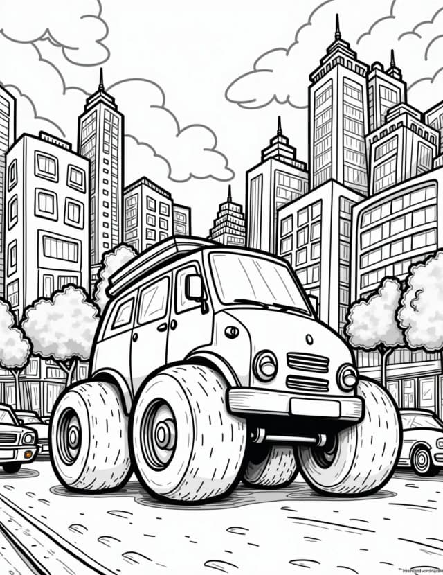 Delivery Van in the City