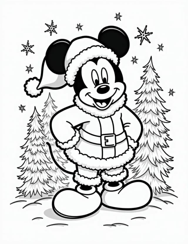 Disney Christmas coloring pages