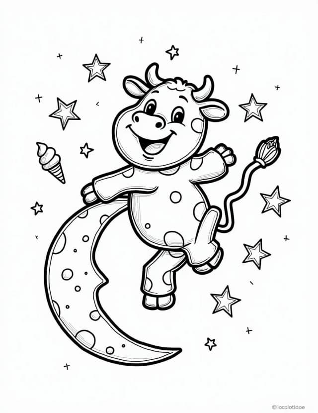 Cow Jumping Over the Moon