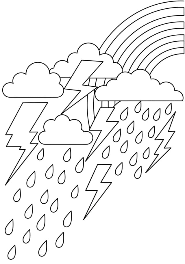 Shape Weather Forecast Fun Coloring Page