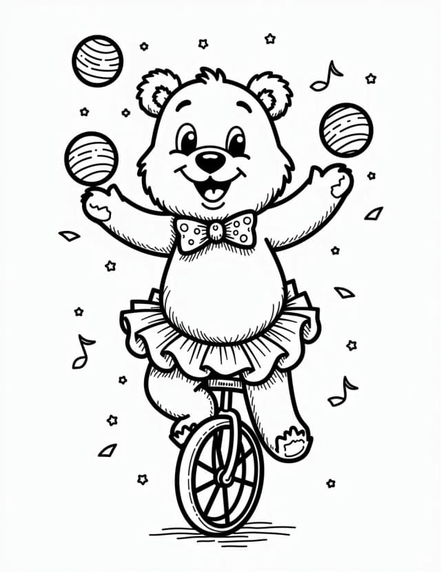 Circus Bear's Unicycle Act