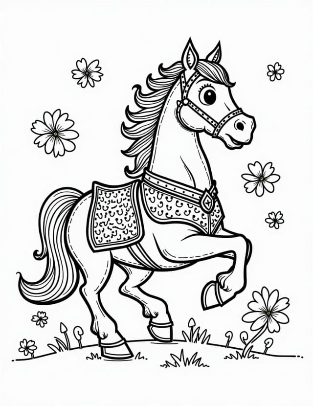 Decorated War Horse in Armor